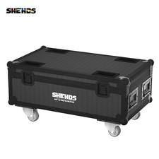 SHEHDS 10in1 Flightcase of LED Par 6x18W RGBAW UV Battery Stage Effect Light