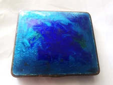 Early 20th century enamel and brass case