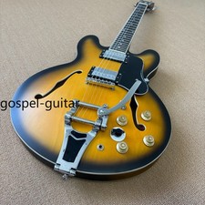 Battipenna nero per chitarra elettrica Custom Yellow ES335 corpo semivuoto