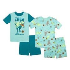 Jurassic World boys 4-piece Snug-fit Cotton Pajama Set, Soft  Cute for Kids