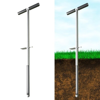 36'' Soil Sample Probe Stainless Steel T-Style Handle Sampling Soil Probe Soil...