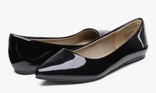 DREAM PAIRS Women's Dress Pointed Toe Slip On Casual Shoes Black 8.5
