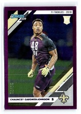 2019 Panini Donruss Chauncey Gardner-Johnson #287 Rookie RC Stat Line /71 Saints