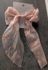 A New Day Women's Hair Clip Floral Pink/Peach Bow