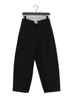 Rae Feather Damen Hose S schwarz Baumwolle mit Elasthan weites Bein cropped