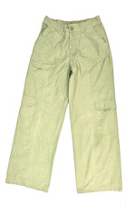 Wild Fable Women  s Green Cargo Pants Cotton Utility Casual Elastic Waist