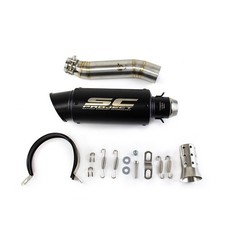 Slip for Honda CBR300R 2013-23 CBR300F Black Muffler Tips Exhaust Mid Tail Pipe