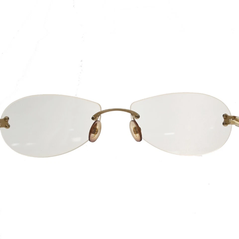 Gafas con logotipo de PRADA ojos eran de plástico VPR 60C/N dorado beige transparente Italia 03KB572 Foto 4 de 4