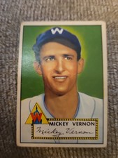 1952 Topps - Mickey Vernon #106 VG-EX Light Wrinkle Washington Senators