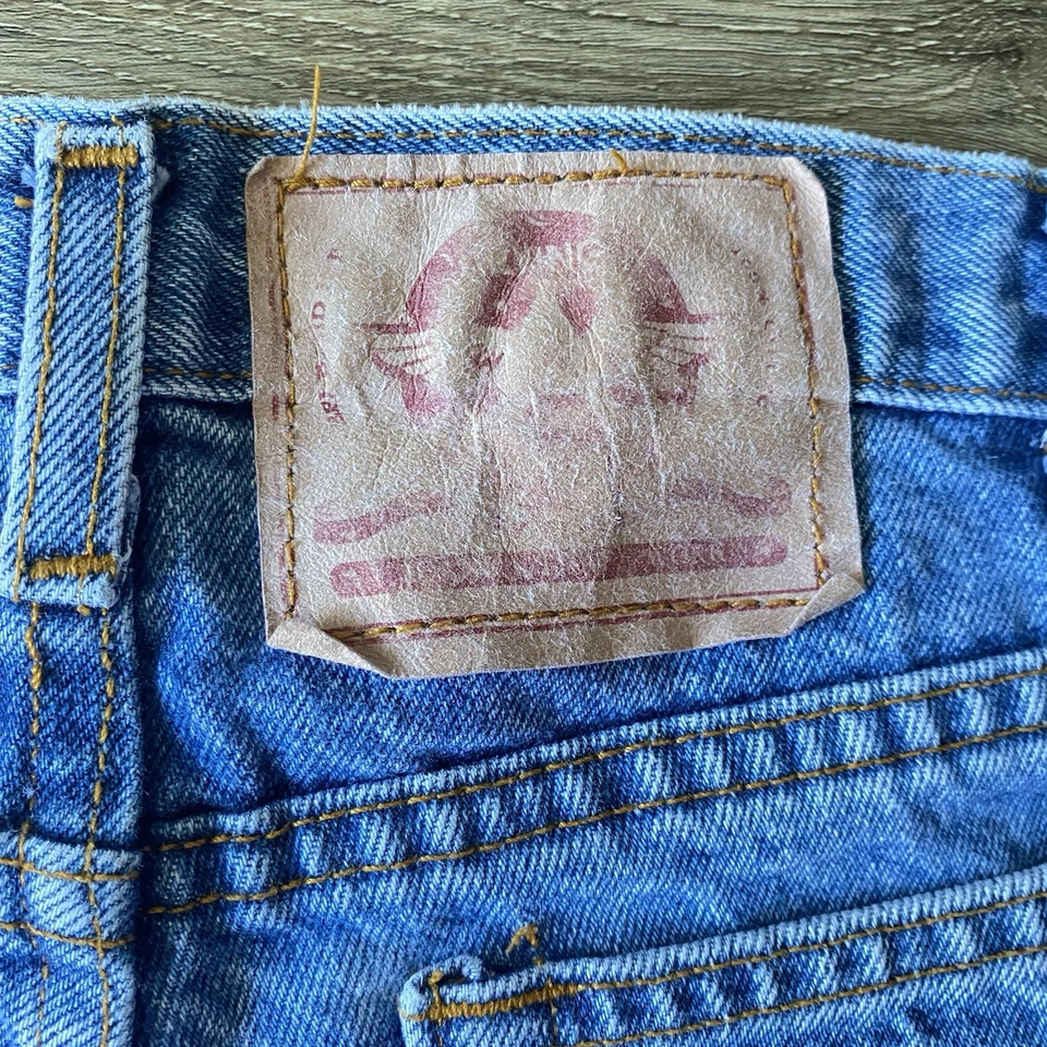 Vtg Flying A Men's Jean Shorts Blue Denim Jorts 100% Cotton 8" Inseam Y2K Sz 34 - Image 4 of 4