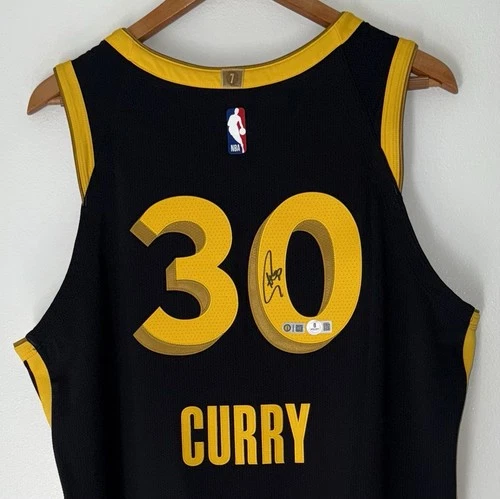 Stephen Curry Signed Warriors NBA Nike ADV Authentic Auto City Jersey USASM BAS