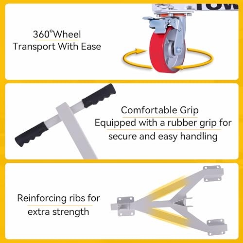 Trailer Mover Dolly, 3,500 lb Tongue Weight Capacity, for RV, Boat, 2 In Ball