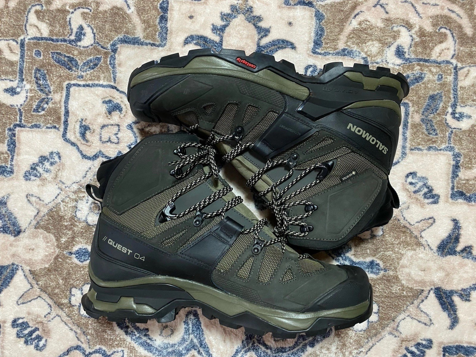 Salomon Uomo Quest 4 GORE TEX Scarpone da Escursionismo Verde Oliva Safari 412925 Uomo Taglia 12