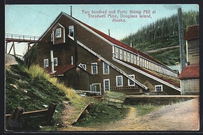 AK Douglass Island, AK, Two hundred and Forty Stamp Mill at Treadwell Mine 