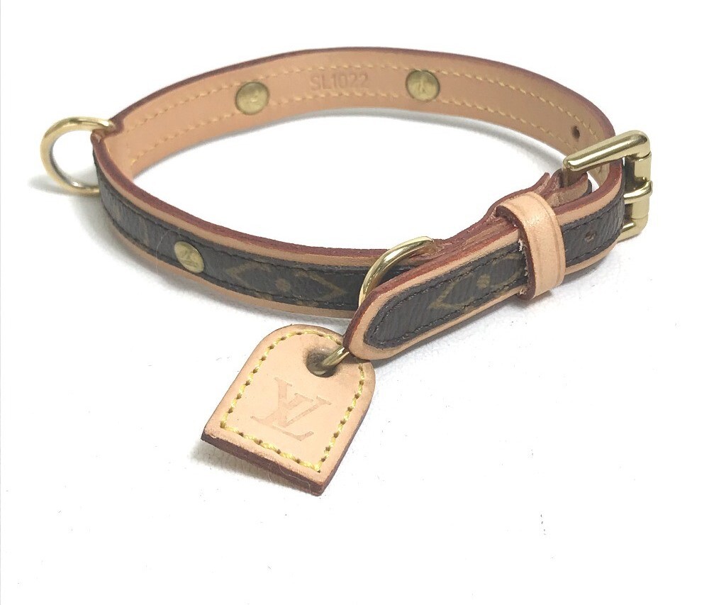 LOUIS VUITTON M58072 Monogram Collier Baxter PM Dog Collar Women's