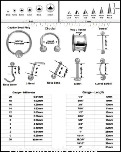 Set di poli 16G Aurora Boreale Zirconia filettati internamente Labret piercing orecchio Tragus - Foto 2 di 2