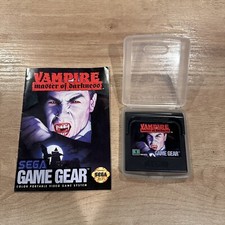 Vintage 1993 Sega Game Gear Vampire Master of Darkness Authentic Cart & Manual