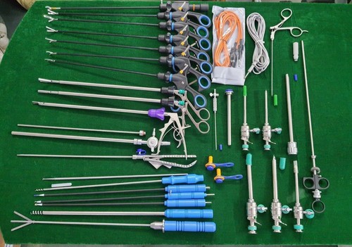 34pc Laparoscopic Surgery Set 5x330mm Laparoscopy Endoscopy Surgical Instruments - Picture 6 of 12