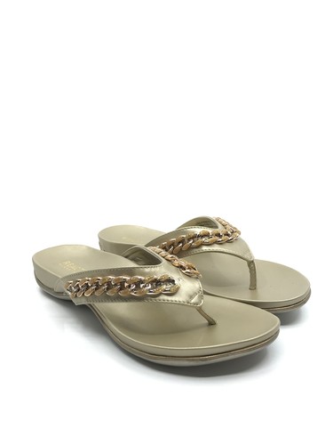Glam 2.0 Chain Thong Flat Sandals Gold 