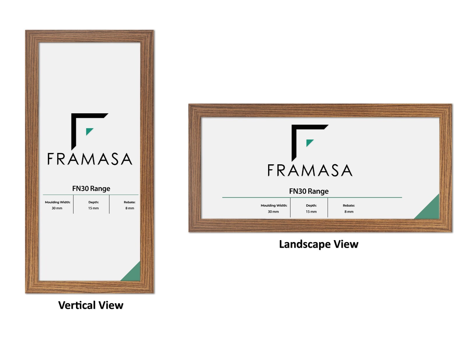 Tamaños panorámicos marcos de fotos marcos de fotos marco de póster moderno roble blanco negro