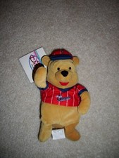 Disney Store Baseball Pooh Mini Bean Bag Plush 8" NEW