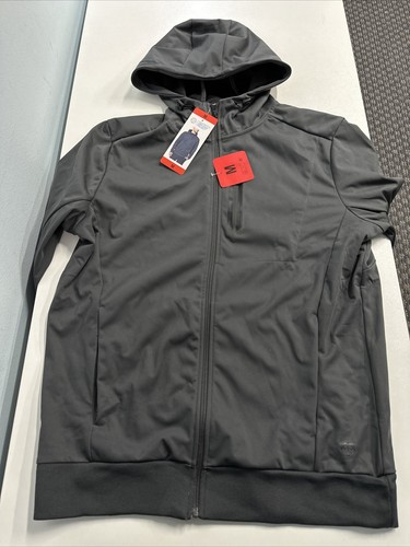 Mondetta Men's Full Zip Hooded Active Jacket 1542597 Gray Medium NEW Wind Resis - Picture 3 of 12