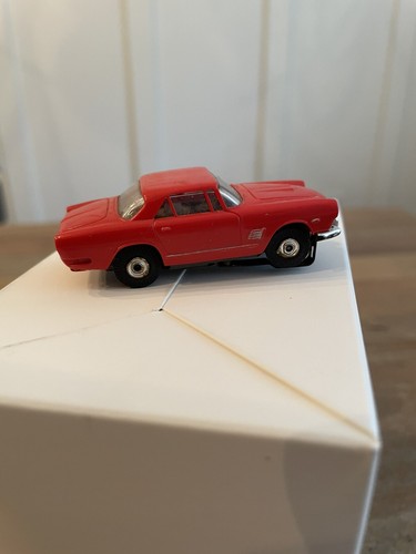 Vintage Aurora ThunderJet Maserati HO Slot Car Red FREE SHIPPING - Picture 3 of 5