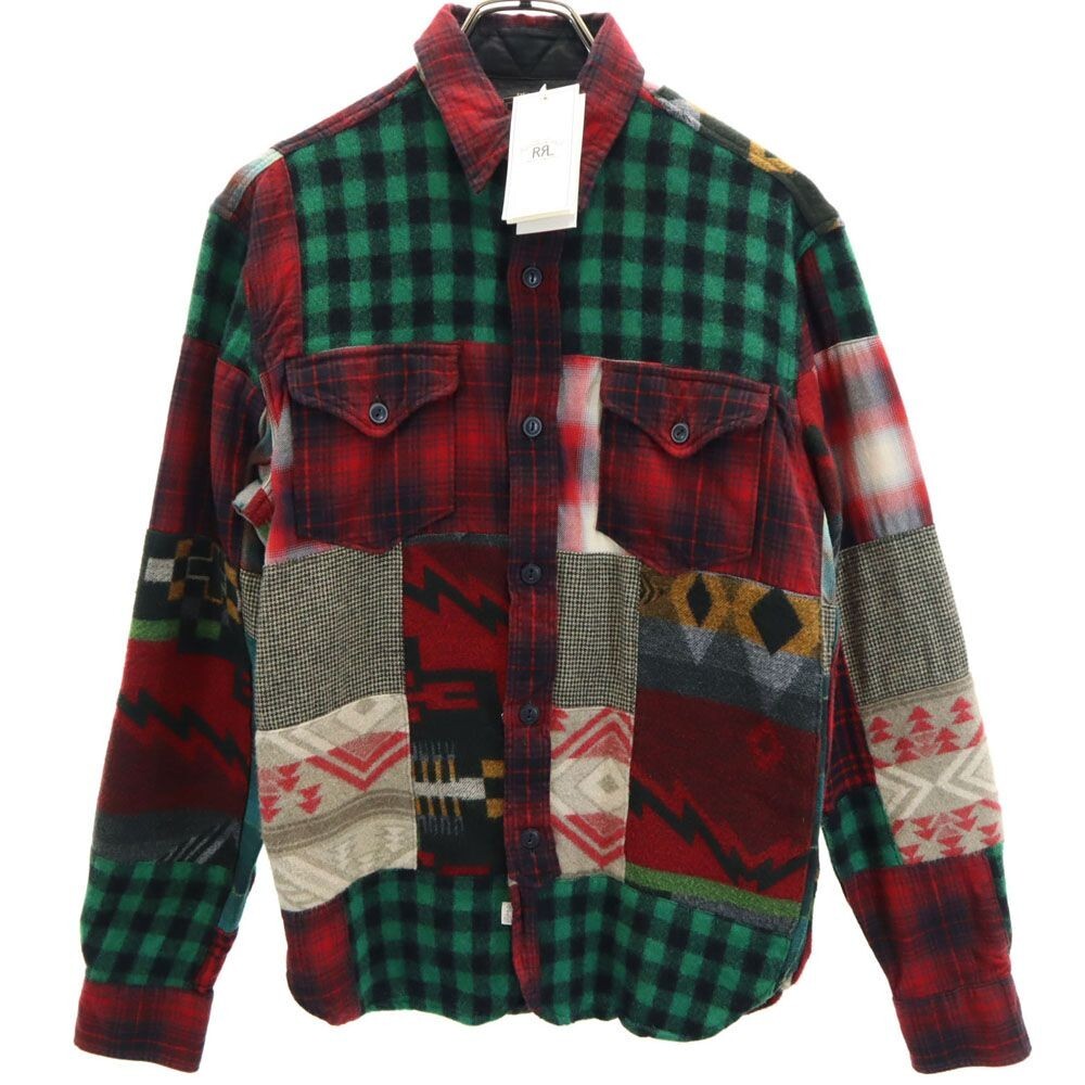 Double RL RRL Ralph Lauren Patchwork Work Shirt Jacket Men's