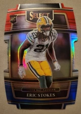 Eric Stokes Rookie 2021 Panini Select RED/WHITE/BLUE Die-Cut Packers #88