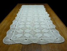 CENTRO a FILET beige corredo ricamo tombolo burano rintaglio filet 