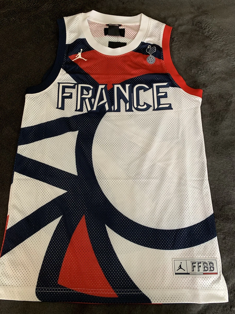 Volverse loco Tender pozo NIKE AIR JORDAN FRANCE FFBB BASKETBALL JERSEY [CT2187 100] Sz XL | eBay