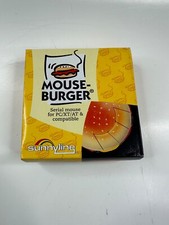 Computer Mouse Burger Mouse Sunnyline Serial Ball Vintage New