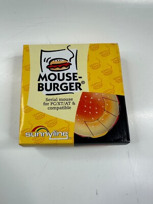 Computer Mouse Burger Maus Sunnyline Serial Ball Vintage Neu