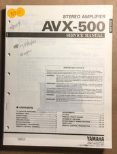 Yamaha AVX-500 Amplifier Service Manual Original 