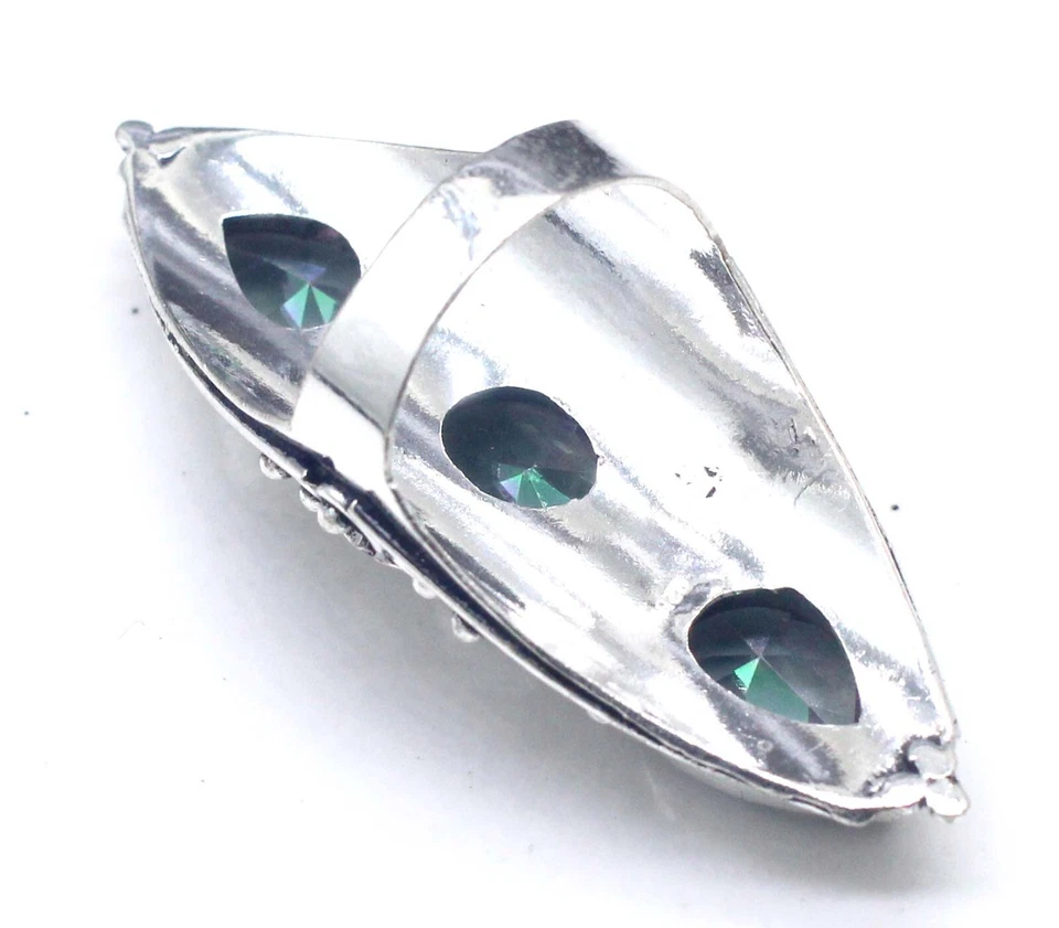 Мистический топаз ручной работы 925 пробы заявление кольцо матери день подарок - Изображение 3 из 4