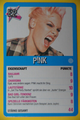 Pink - P!nk - 2005 Top of the Pops card - published in Germany 