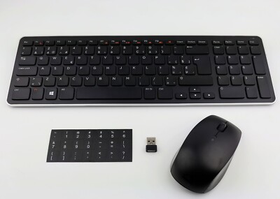 Unbenutzte Dell KM713 Wireless Tastatur Maus Combo / Belgien Layout + US KeySticker