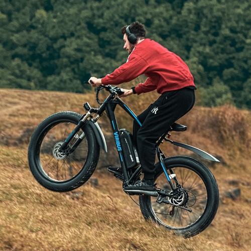 VIRIBUS Electric Mountain Fat Tire  Bike 26" E Bicycle 48v - Picture 3 of 12