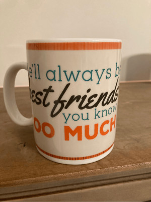 Well always be best friends, you know to much Mug coffee cup tea orange