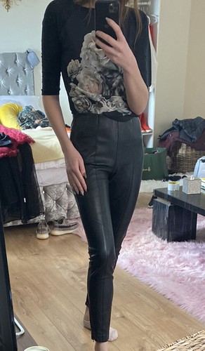 Zara Trafaluc Leather Look trousers 