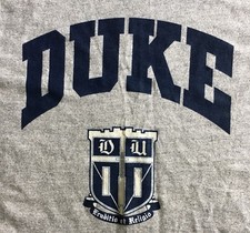 VTG. 80’s DUKE UNIVERSITY-BLUE DEVIL’S -C. EXCHANGE MADE IN USA-T-SHIRT-MEDIUM