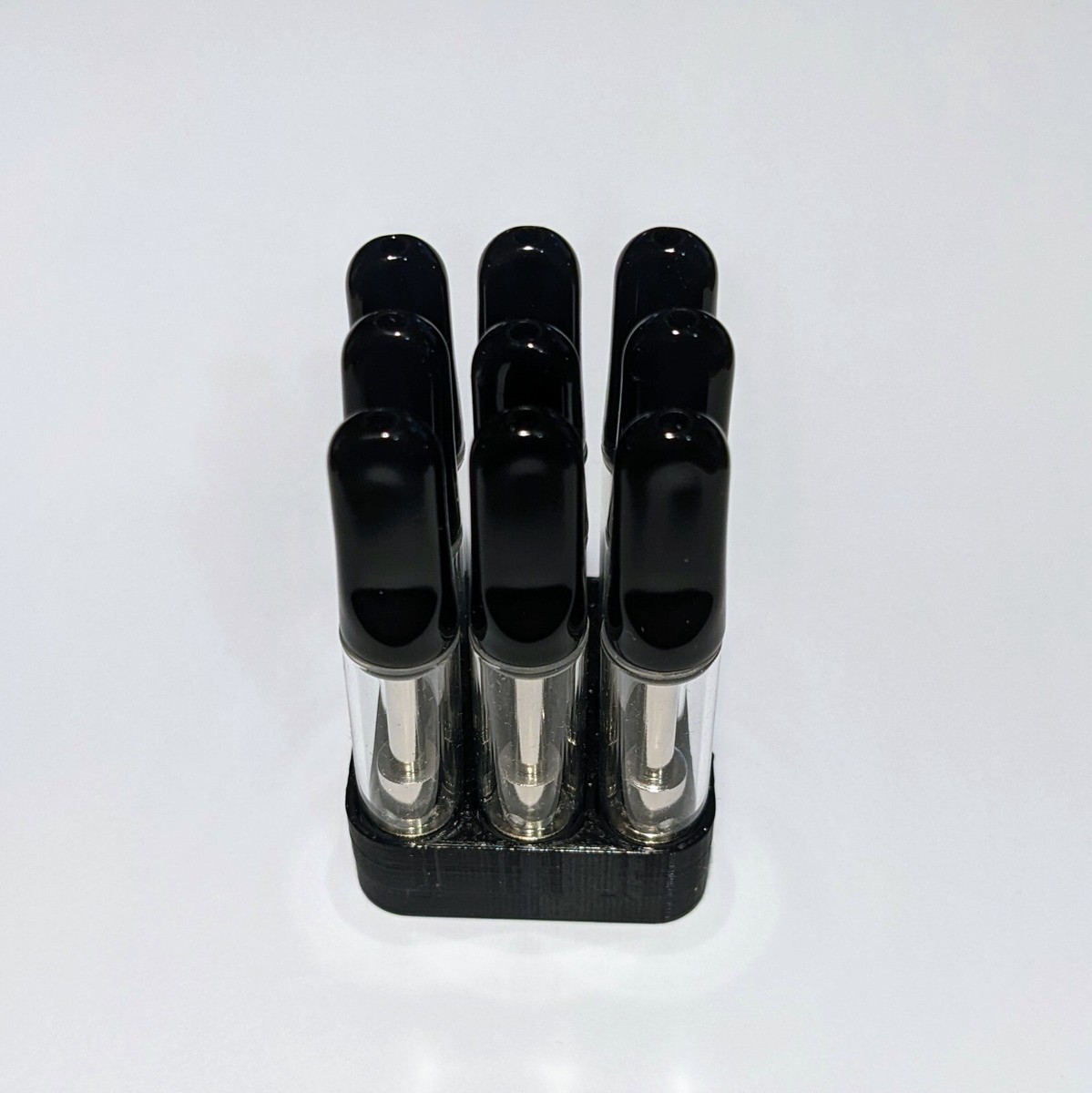 Designz3D 3-Column Holder For 510 Cartridges, Pens & Pencils - Black 3D Printed Organizer