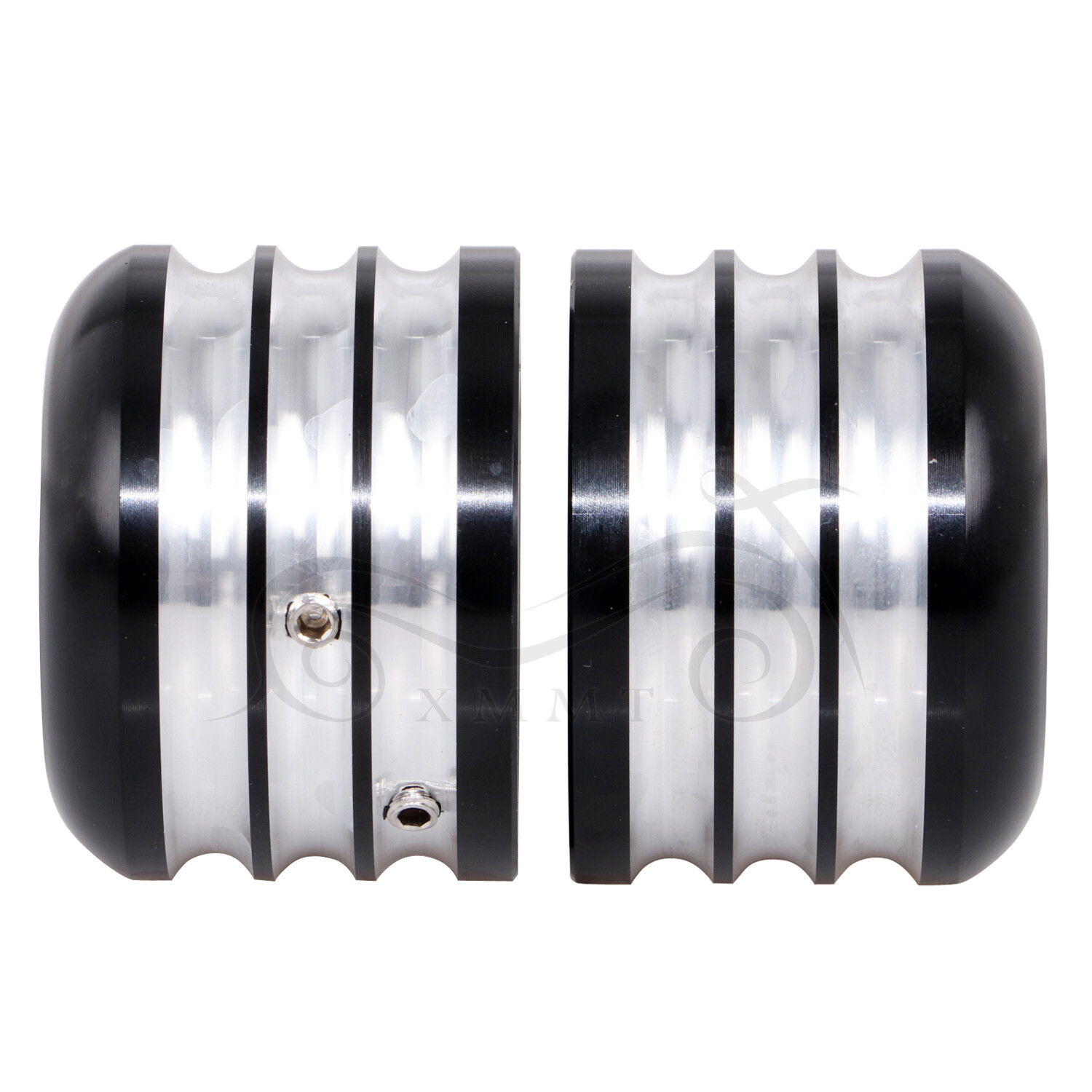 Pair Black CNC Aluminum Front Axle Nut Cover Bolt Kit For Harley Road