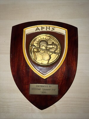 Vb95- Seltene griechische Marine griechisches Schulschiff ''ARIS'' Wappen Wandrelief