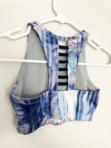 Z by Zella Girls Sports Bra Size M (8/10) Blue Pink Scoop Neck Strappy Racerback - Picture 6 of 10