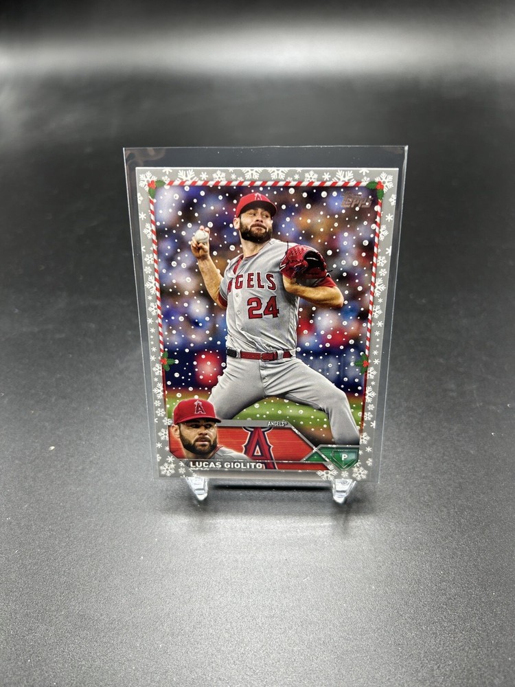 Lucas Giolito 2023 Topps Holiday Silver Metallic Snowflake Parallel Angels #H74