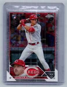 2023 Topps Chrome - Spencer Steer #146 (RC)