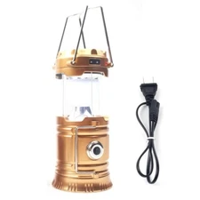 LED Portable Camping Lantern Solar Powered Flashlight Rechargeable Lamp Hiking