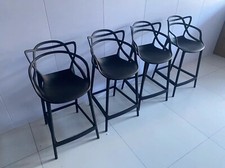 2X Open Back Bar Cafe Kitchen Restaurant Pub Dining Bar Stool Chair Height 67cm