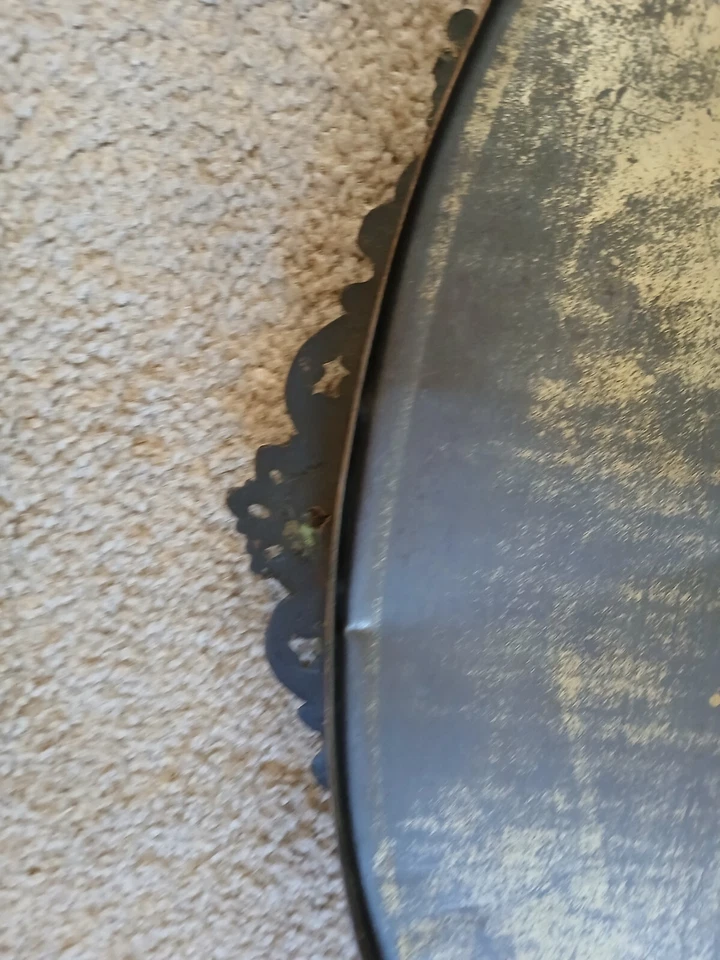  Marco de fotos antiguo de latón convexo/vidrio burbuja retrato de una mujer joven MIRAR Foto 3 de 4